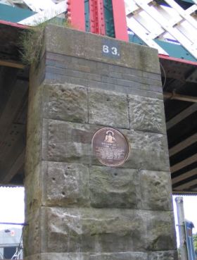 The plaque in situ