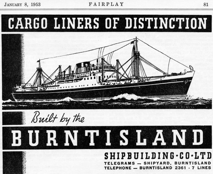 Shipyard advertisement from 1953
